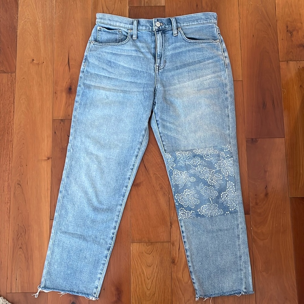 Jcrew raw hem Slouchy Boyfriend Demin- size 29